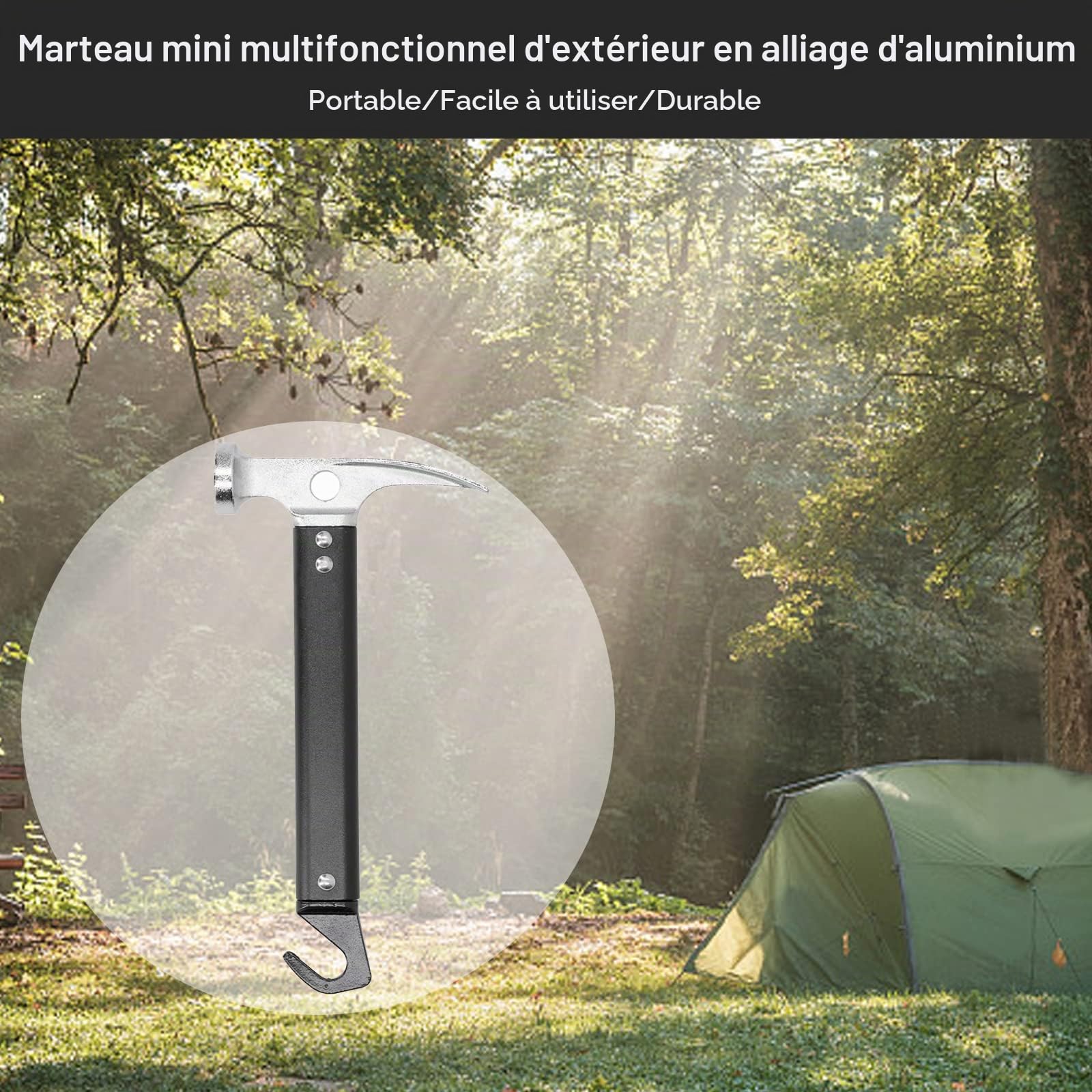 OUKENS Sports et loisirs marteau camping aluminium 22 cm 361 g