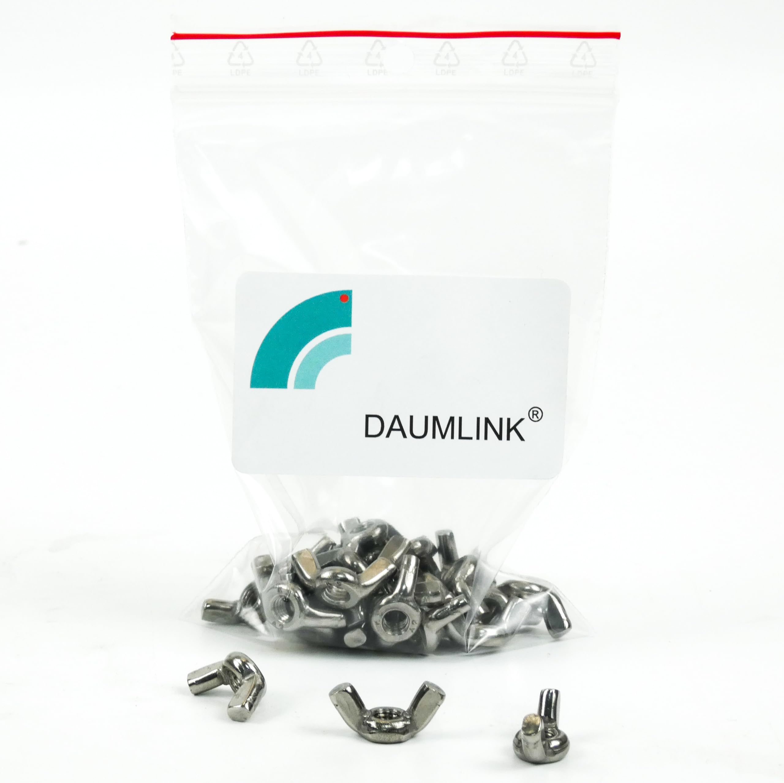 DAUMLINK Écrous Écrou papillon M5 inox 25 pièces sans outil