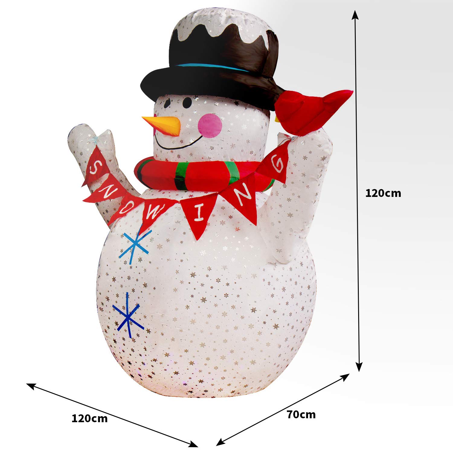 CCLIFE DIY Tools Bonhomme Neige Gonflable LED 180cm