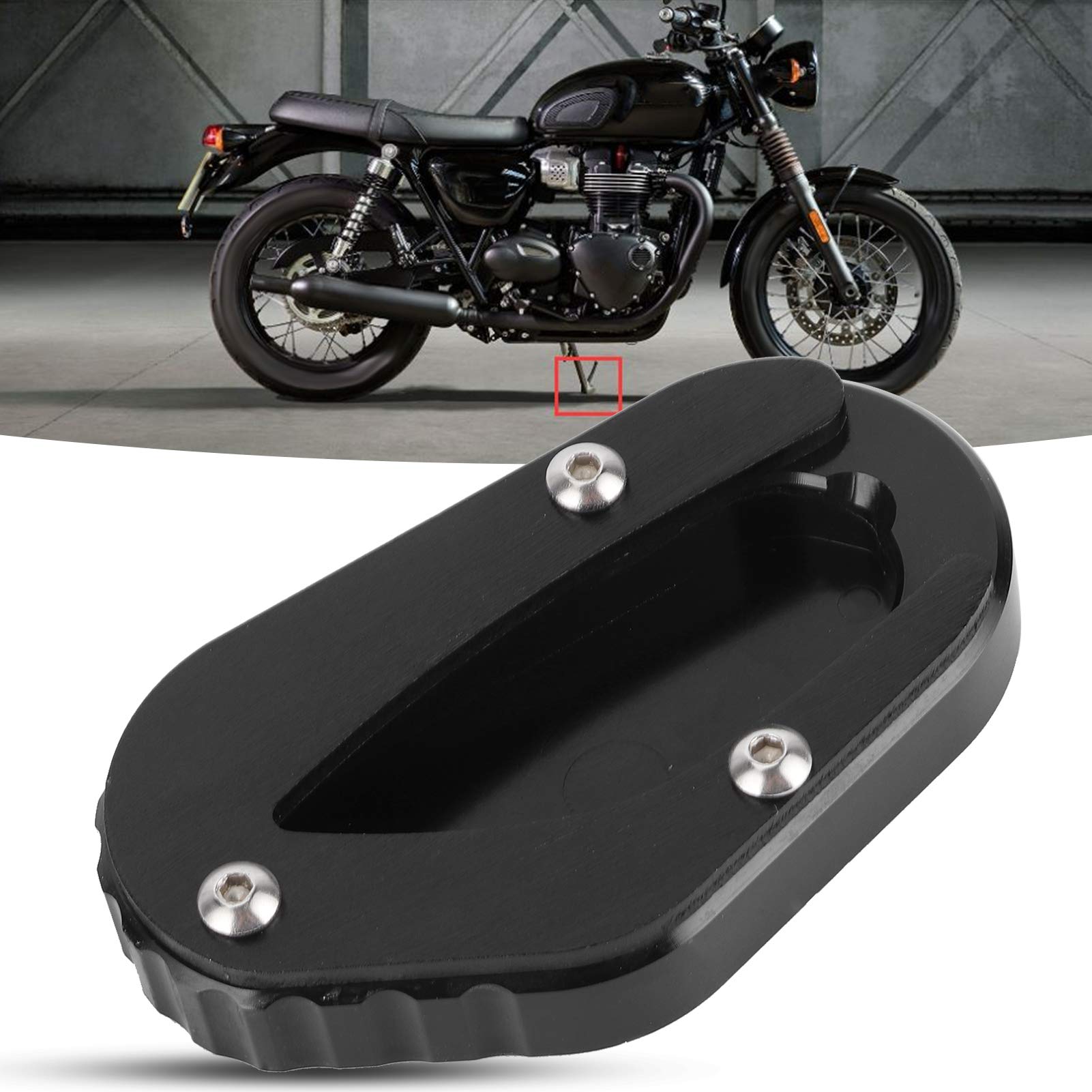 OUKENS Extension béquille Triumph Bonneville T100 T120 noire