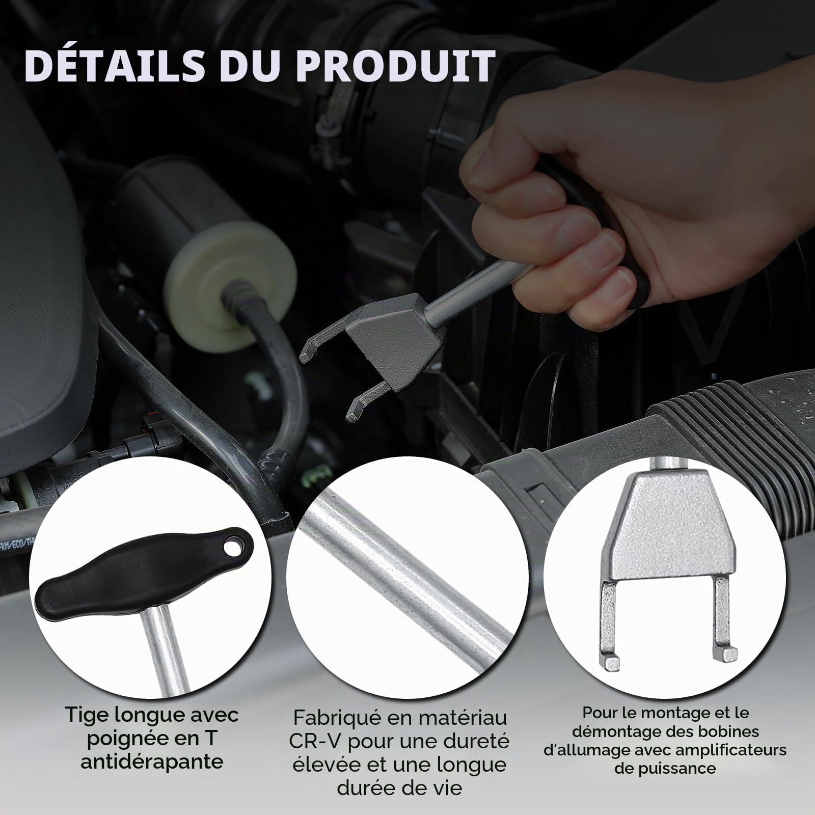 CCLIFE DIY Tools extracteur bobine allumage VAG coffret 4