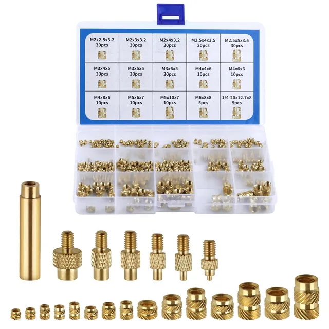 LEONTOOL Vis et Écrous kit inserts filetés laiton M2-M6 307pcs