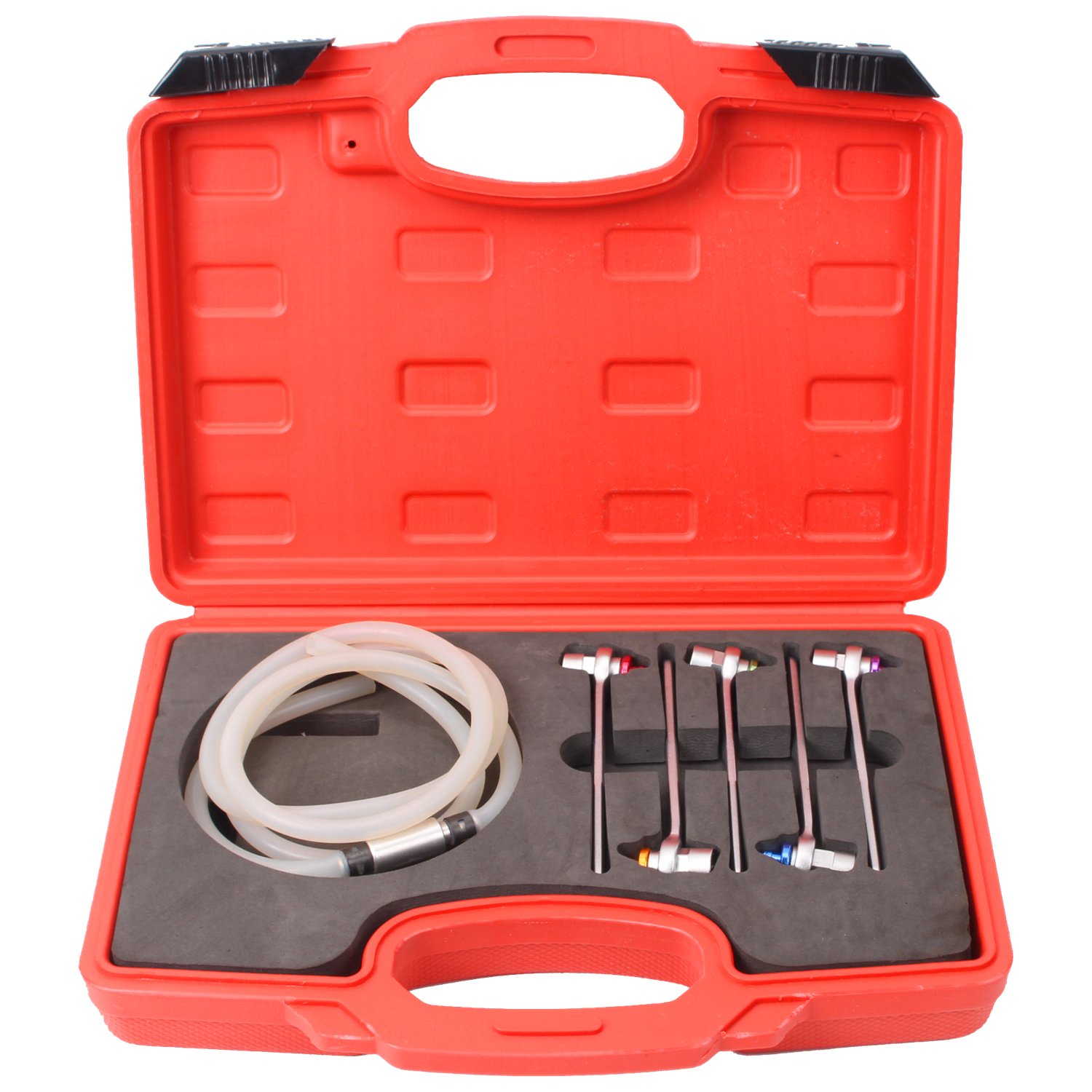 CCLIFE Kit purge frein 5 clés 8-12 mm tuyau 120 cm