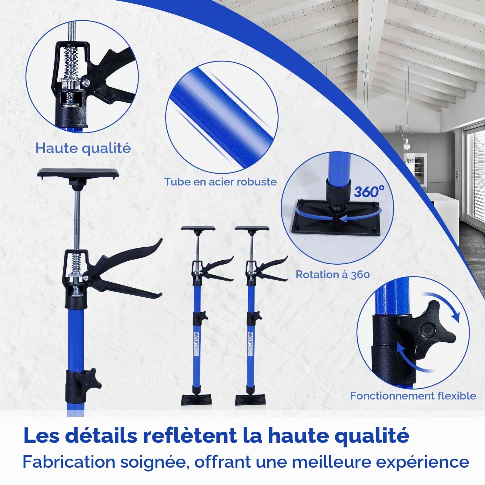 CCLife DIY Tools lot 2 étais 50-115 cm 30 kg