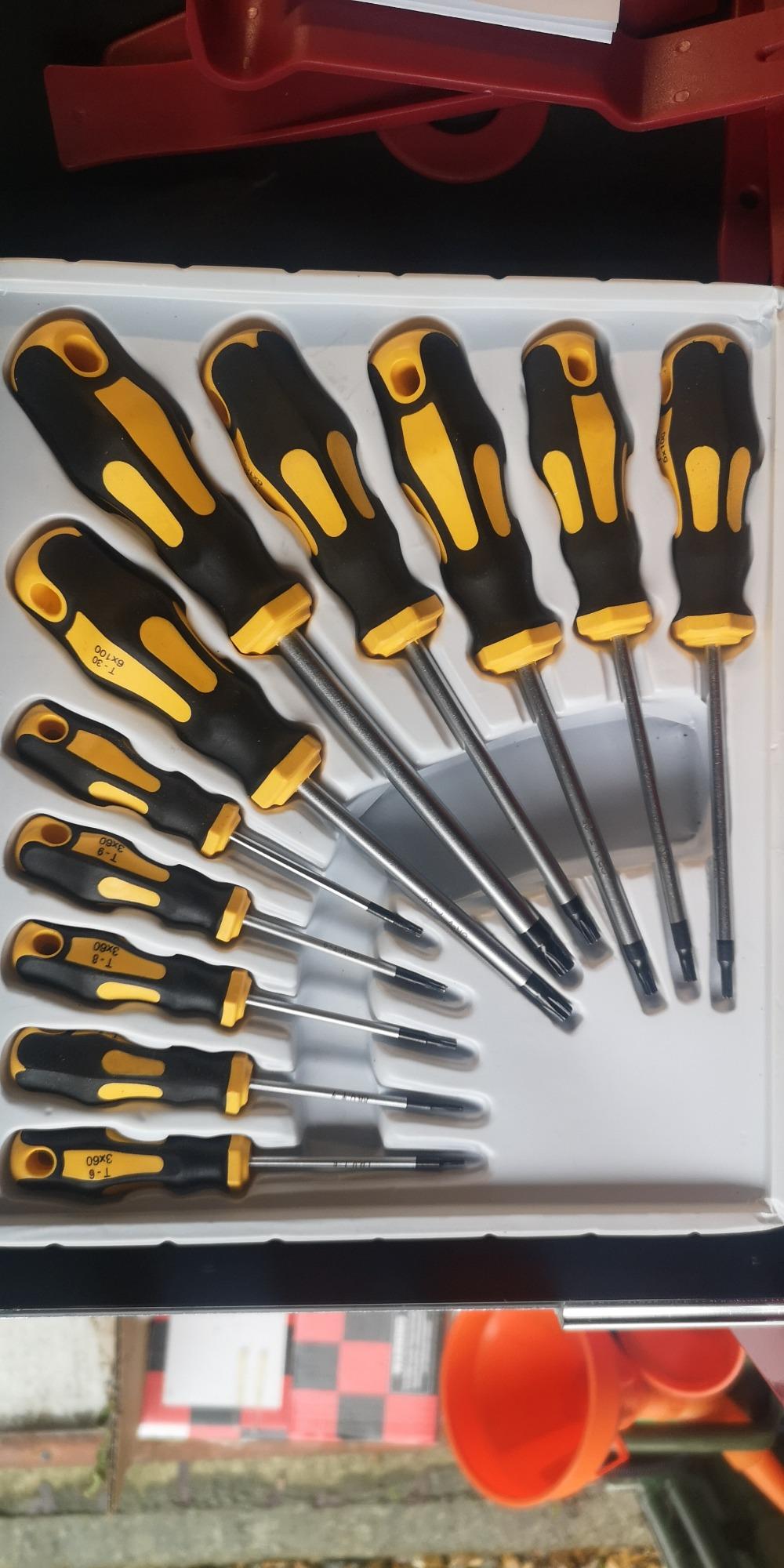 CCLIFE Torx T6-T40 Tournevis Précision 11 Pièces Trou Central