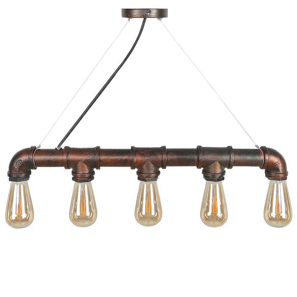 CCLIFE DIY Tools suspension industrielle bronze E27 5 lampes