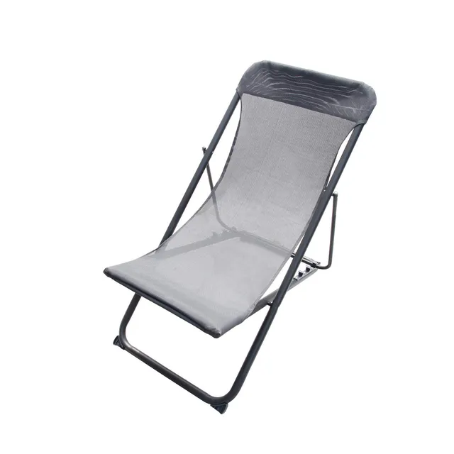 CCLIFE DIY Tools Chaise Pliante Plage Gris Foncé Lot 4 3 Positions