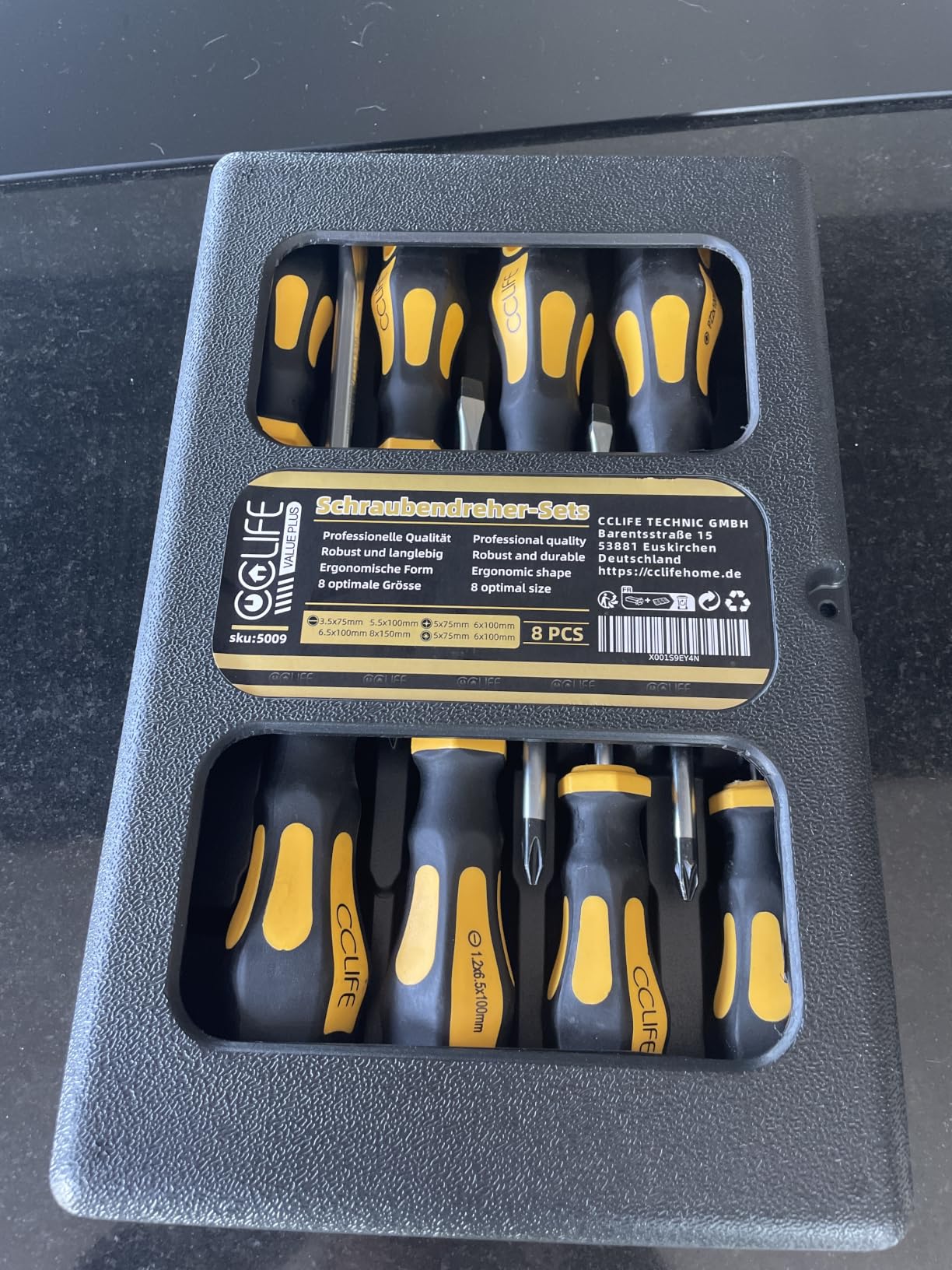 CCLIFE Screwdriver Sets jeu tournevis aimanté 8 pcs PH PZ SL