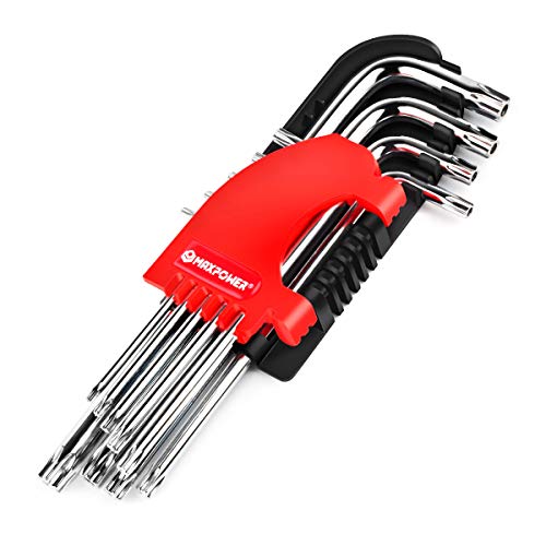 MaxPower Clé jeu 9 clés allen torx percées 1,5-10mm
