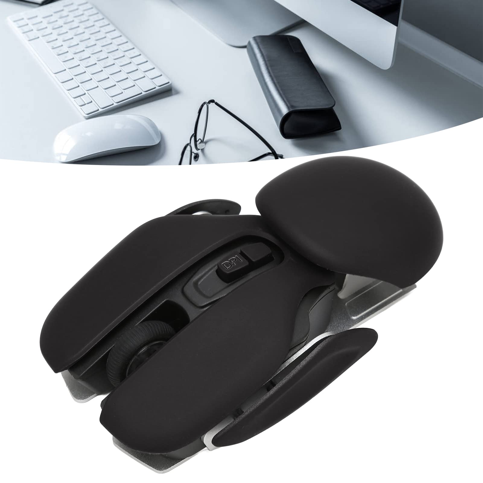 OUKENS Sports souris jeu sans fil noire DPI réglable batterie