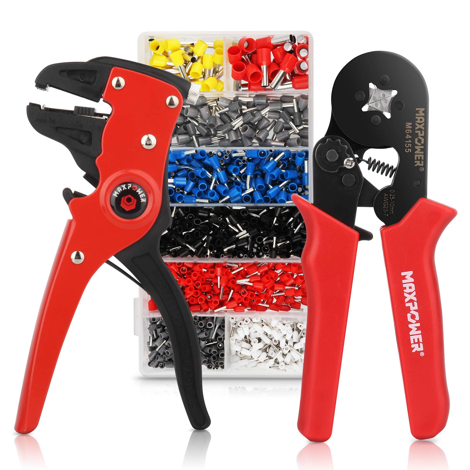 MAXPOWER Outils électriques kit pince à sertir 1200 cosses 0,25-10mm²