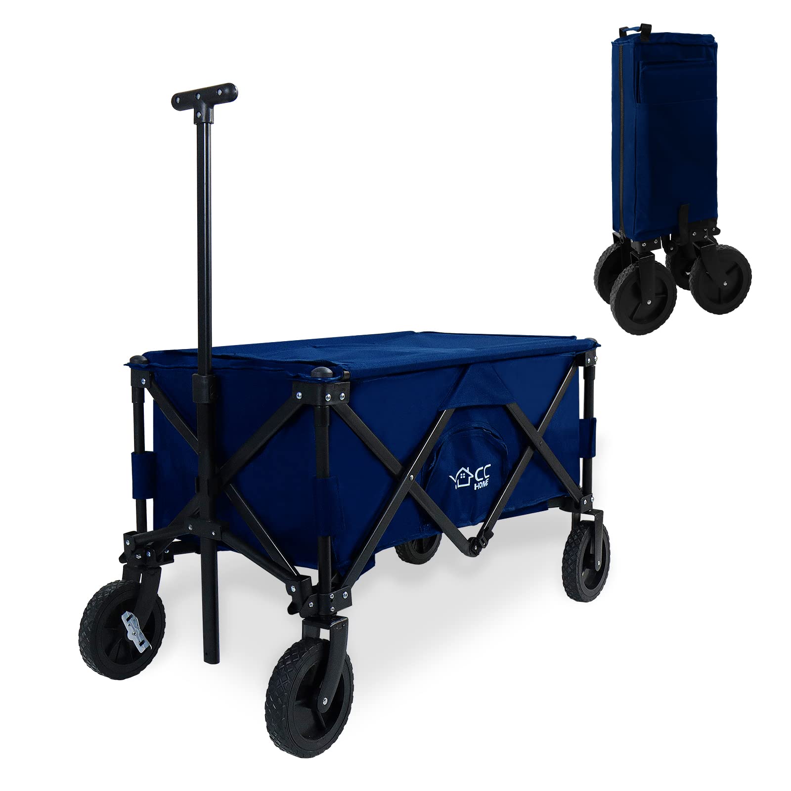 CCLIFE Chariot transport pliable 80 kg noir