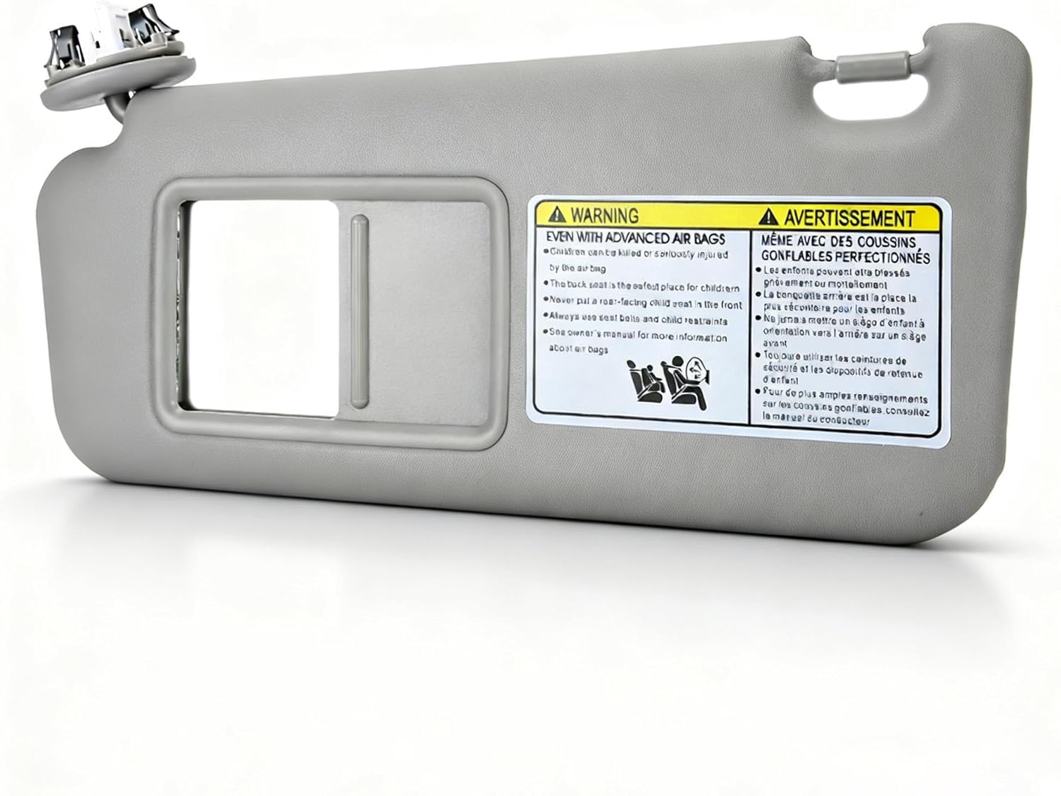 OUKENS Pare-soleil passager RAV4 2006-2009 gris avec miroir
