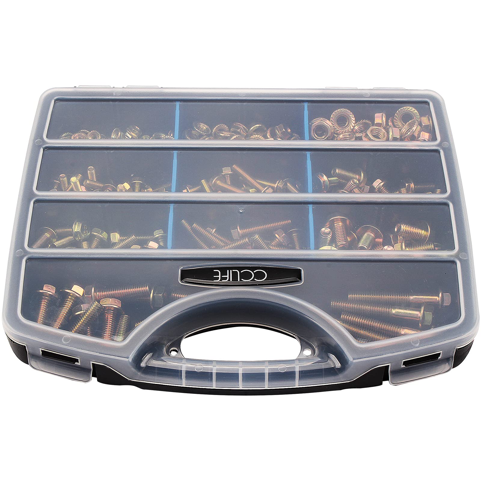 CCLIFE DIY Tools Coffret 280 Boulons à Bride M5 M6 M8 Galvanisé