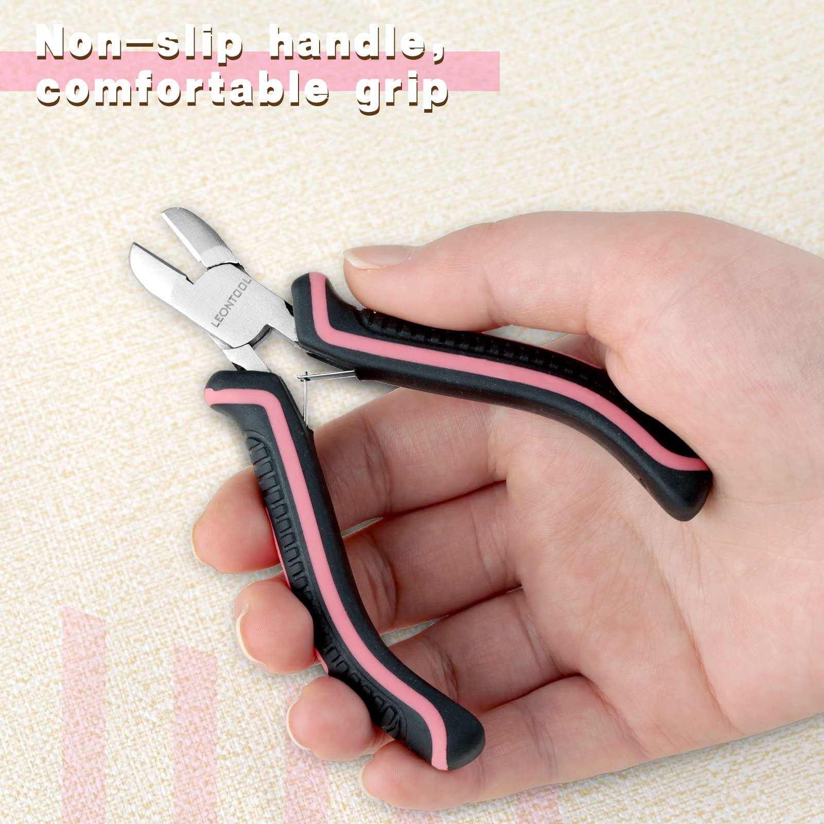 LEONTOOL Pinces pince coupante diagonale 10,2 cm rose bijoux