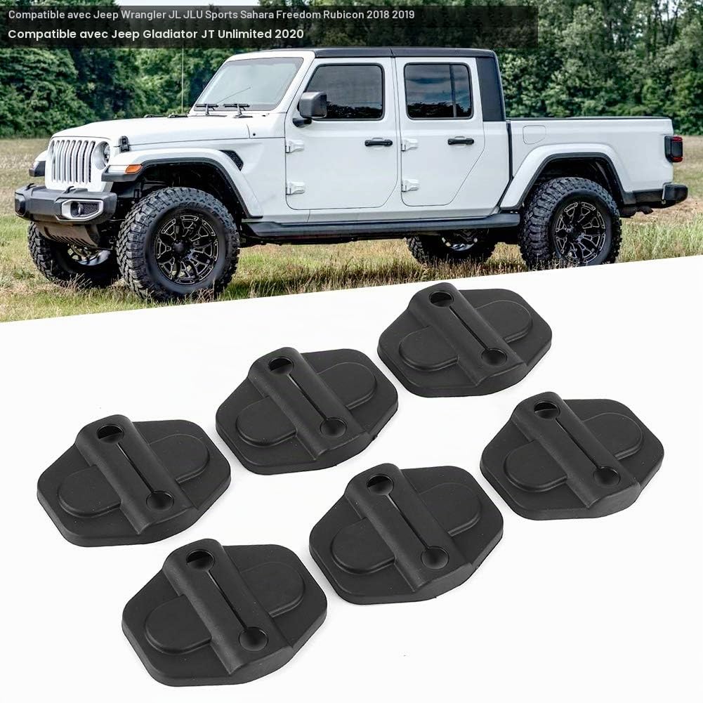 OUKENS cache serrure porte Jeep Wrangler 6 pièces noir