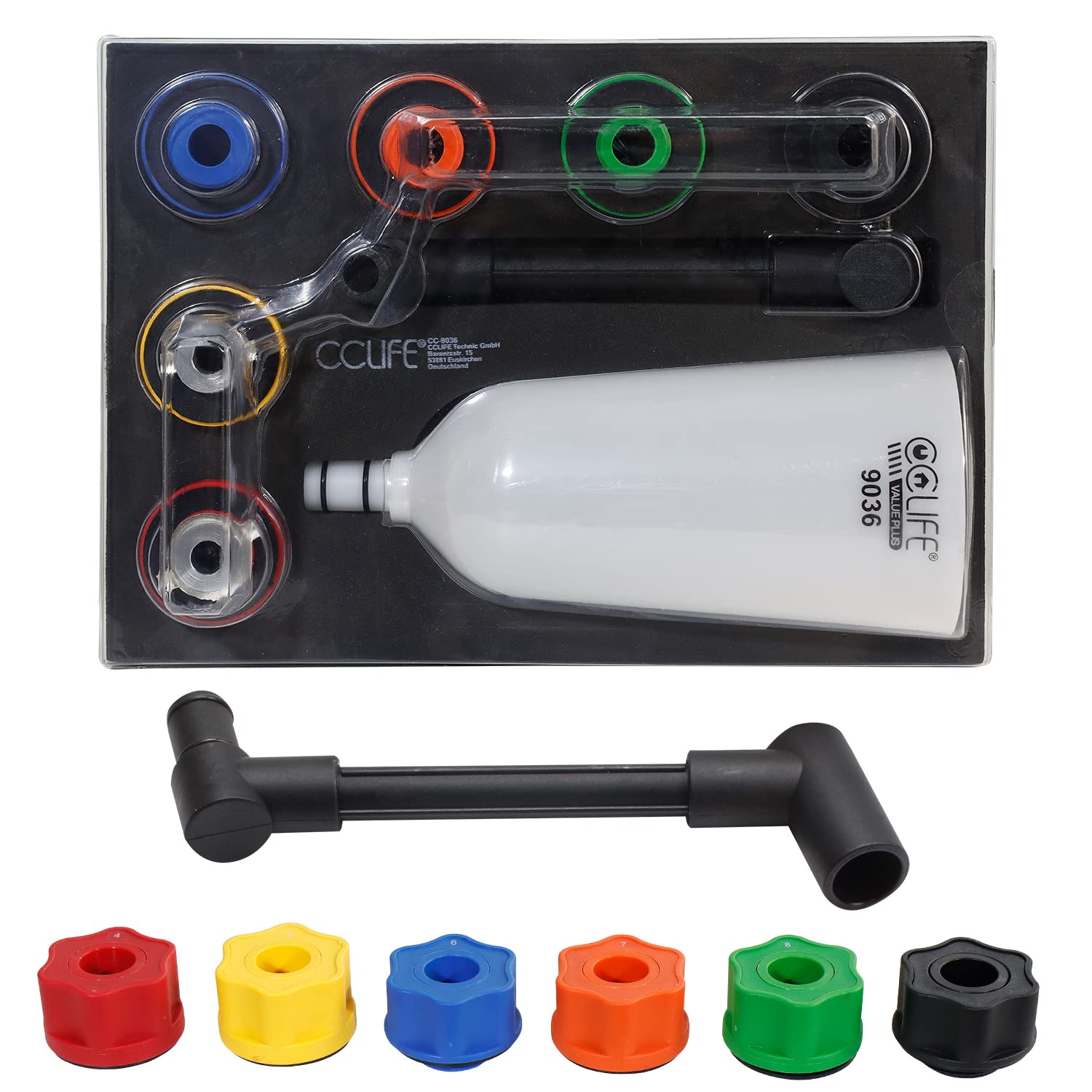 CCLIFE Oil Tools Entonnoir Huile 2 L Kit Remplissage Garage