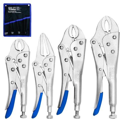 CCLife DIY Tools jeu 4 pinces-étau 125-250 mm bec long
