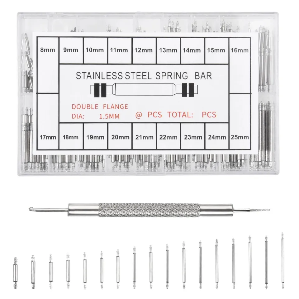 LEONTOOL Kit 360 goupilles montre 8-25 mm + outil inox
