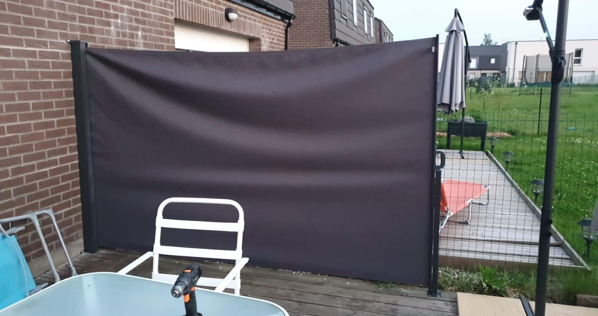 CCLIFE DIY Tools Paravent Extérieur Rétractable 160x300cm