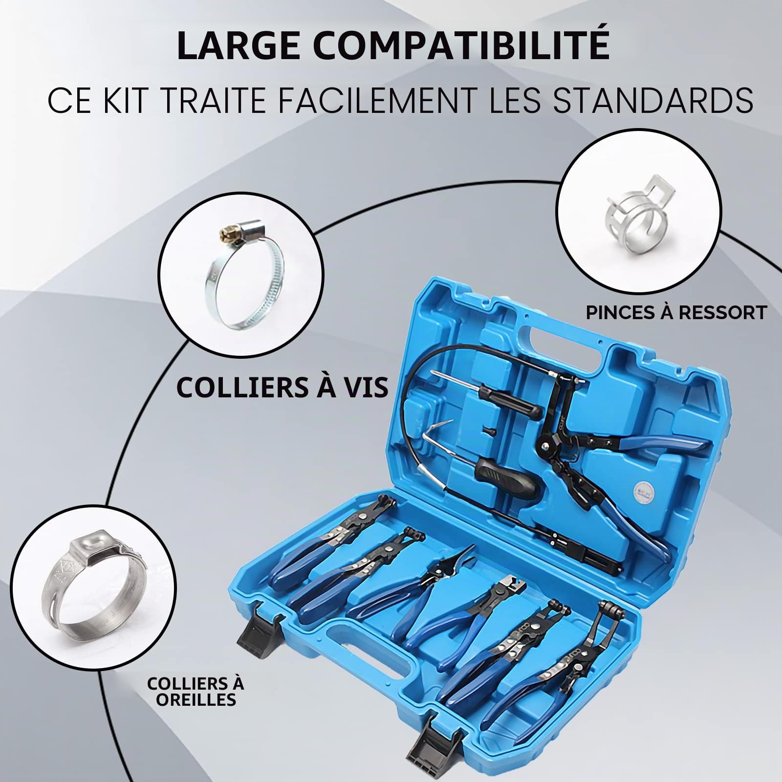 CCLIFE DIY Tools coffret 9 pinces à colliers