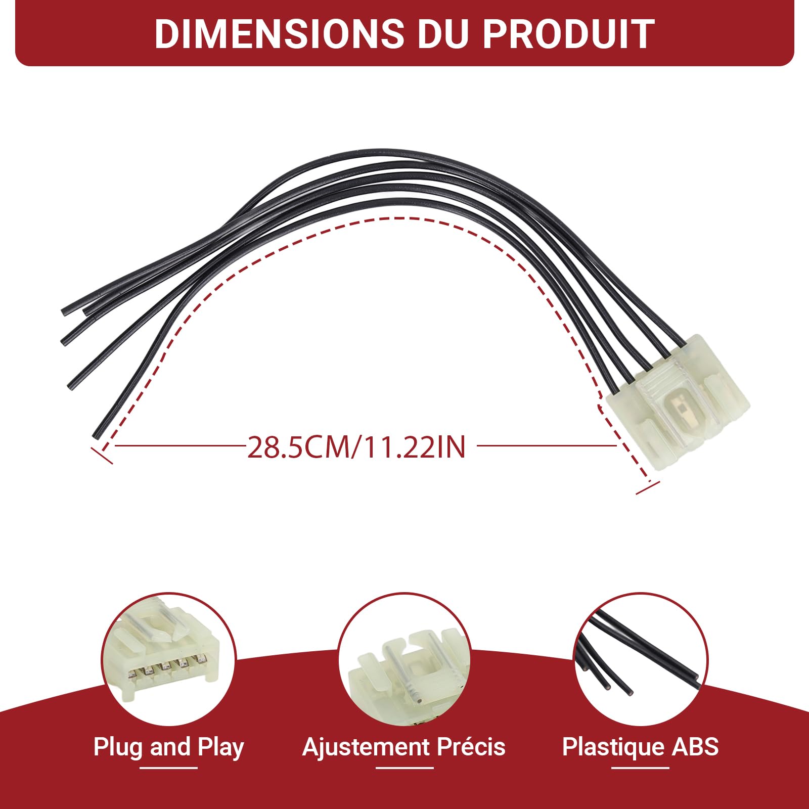 OUKENS 51277277 Connecteur feu arrière Fiat Panda 169 ABS