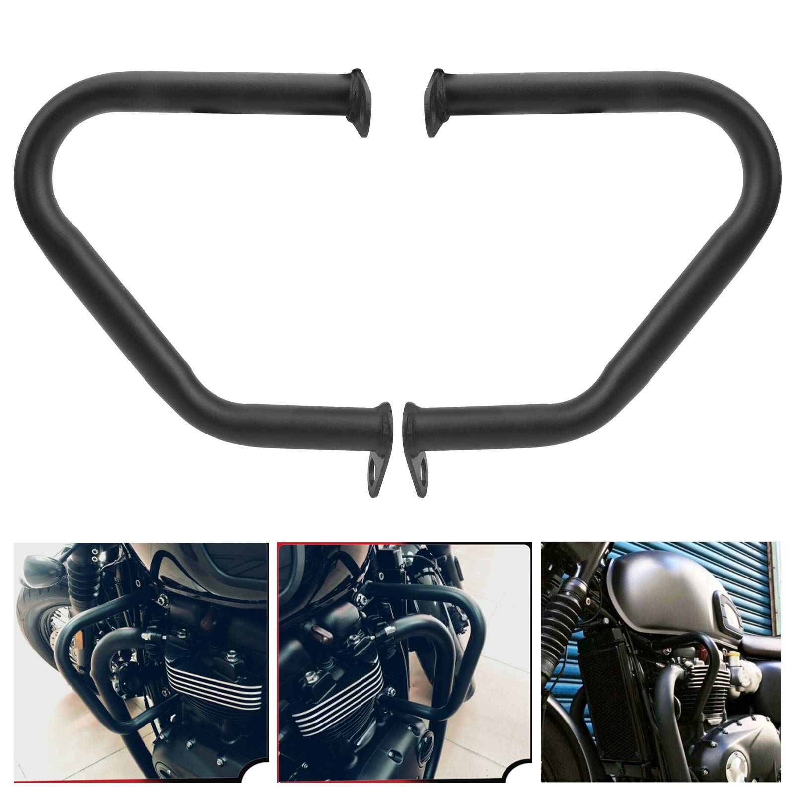 OUKENS FG007BK protège-moteur moto Triumph Bonneville 2 pièces