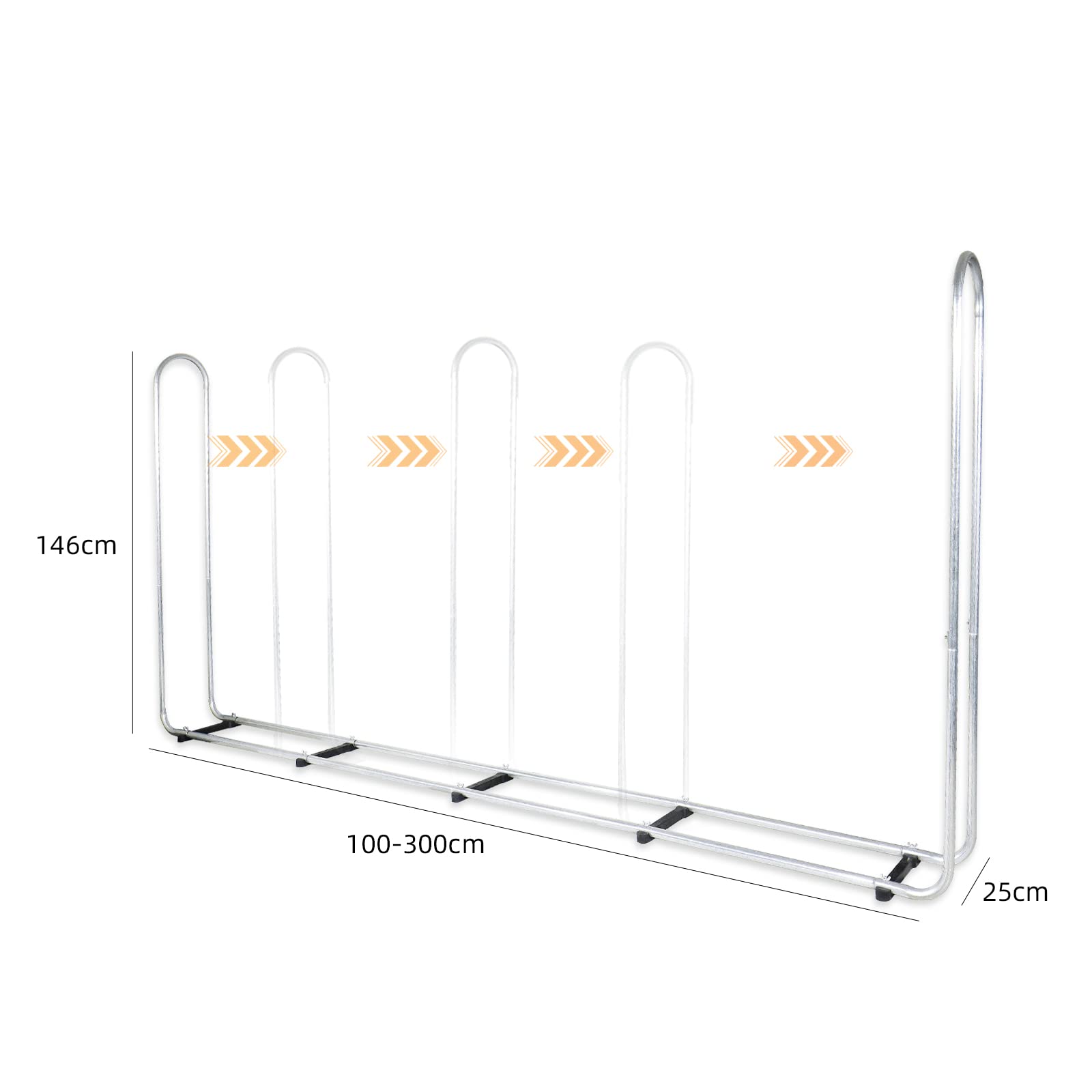 CCLIFE Range-bûches métal avec bâche bois 25-40 cm
