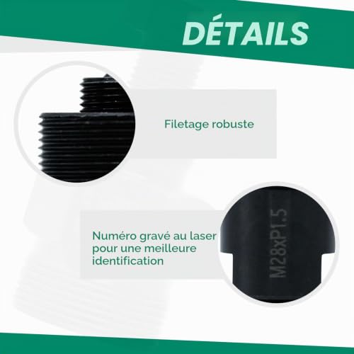 CCLife Puller Set extracteur volant M28x1,5 mm acier moto scooter