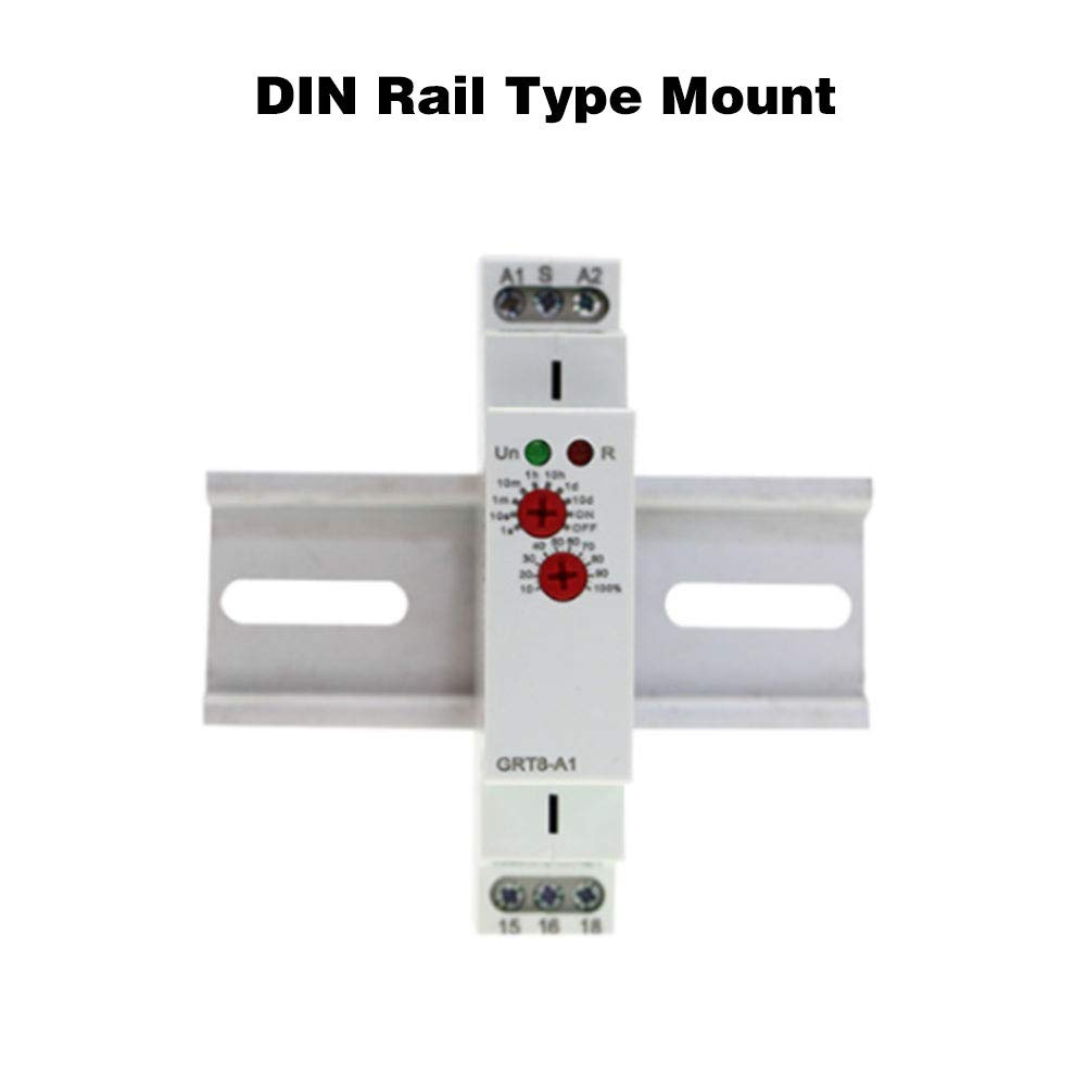 Jadeshay Relais temporisé GRT8-B1 12-240V rail DIN LED
