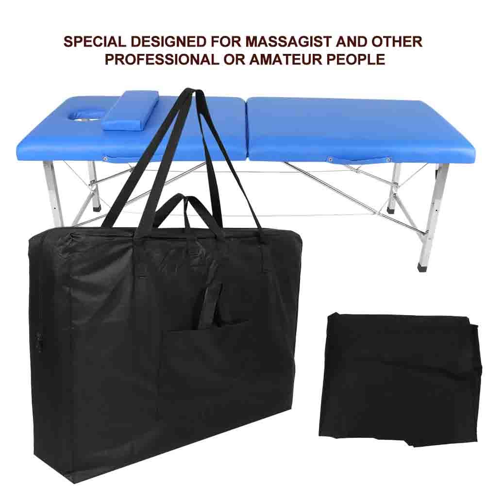Jadeshay sac table de massage toile noir 93x63x23 cm