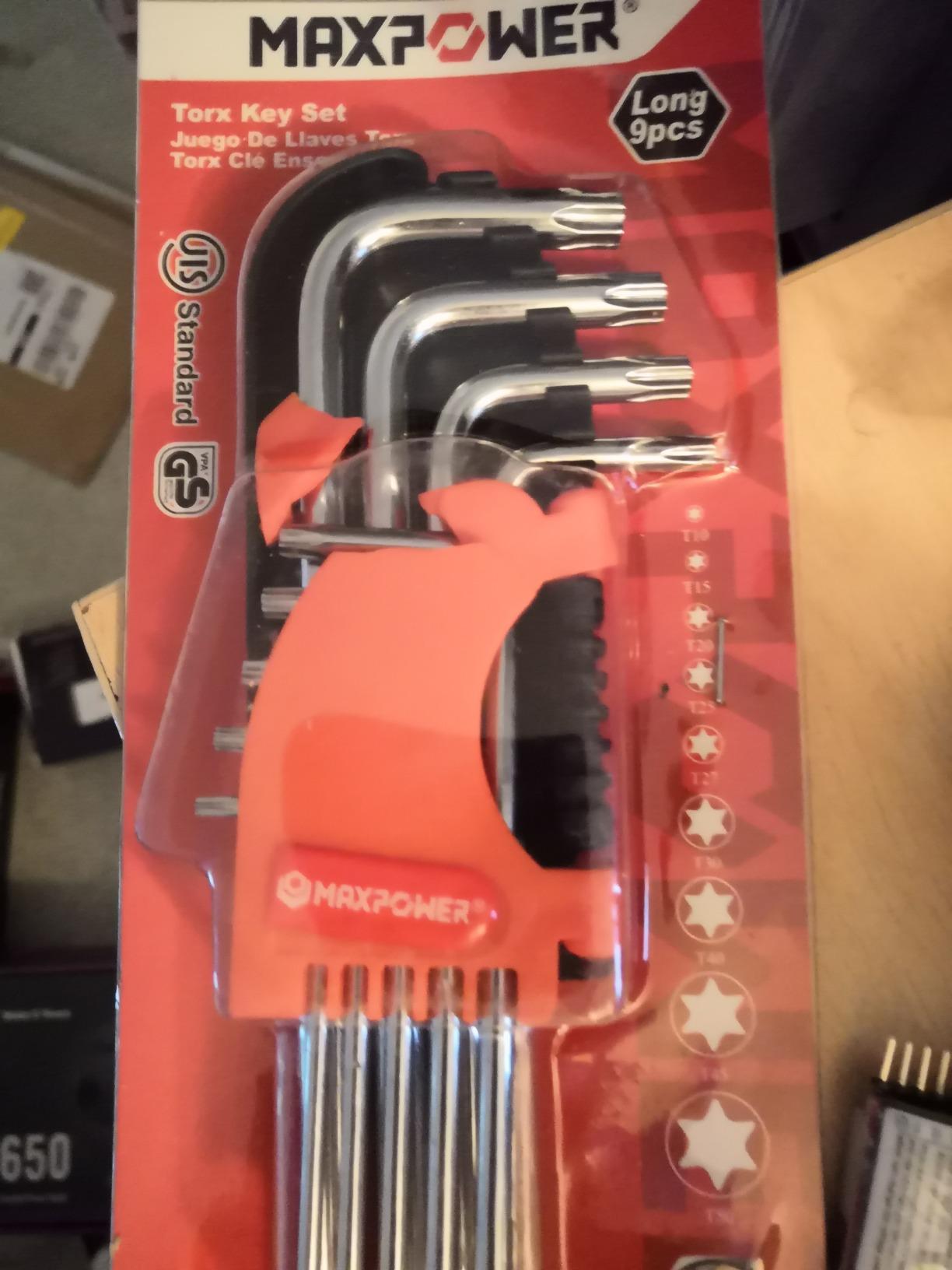 MaxPower Clé jeu 9 clés allen torx percées 1,5-10mm