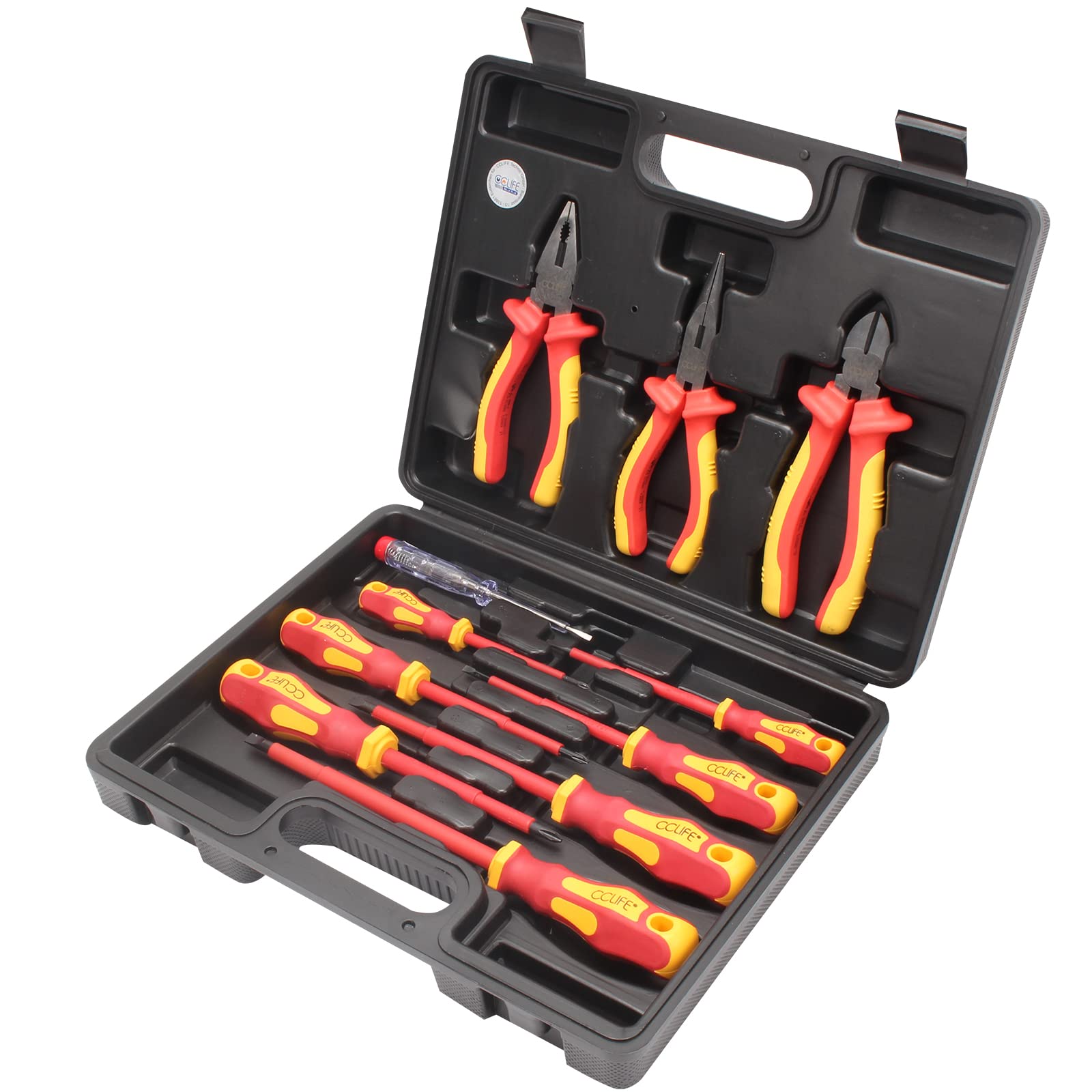 CCLIFE Screwdriver Sets Tournevis VDE 11Pcs 1000V +Pinces