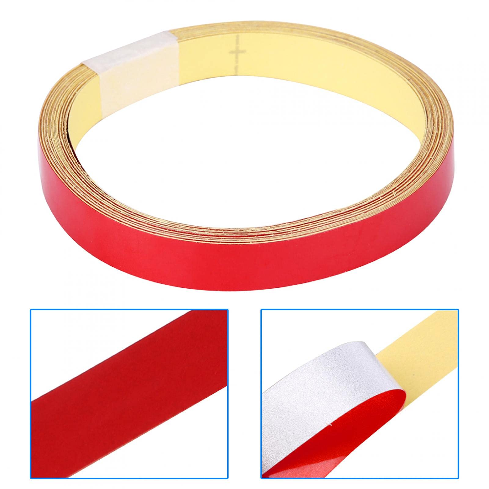 OUKENS Bande réfléchissante autocollante rouge 1cm x 5m