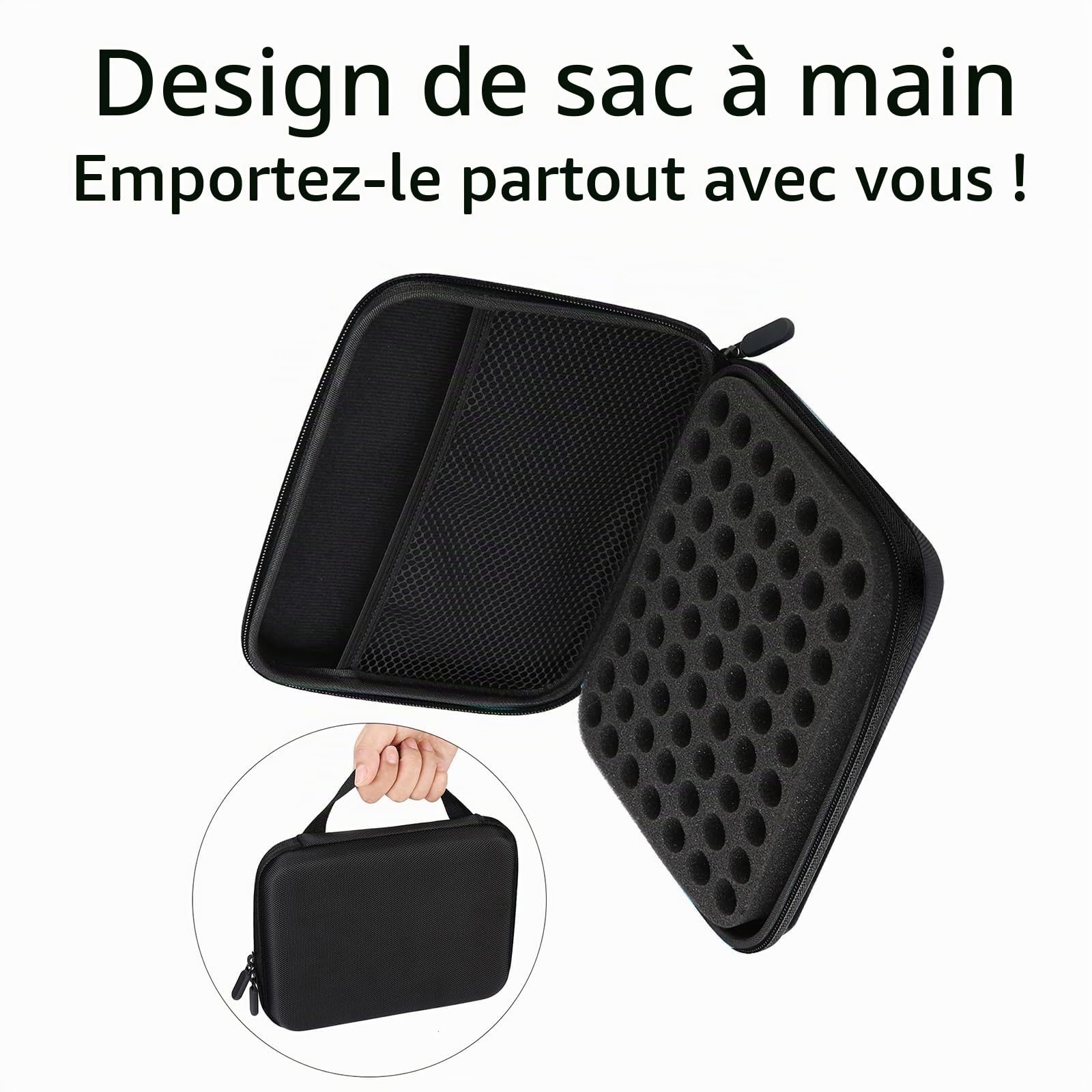 OUKENS Cuisine et maison étui huile essentielle noir 63 flacons