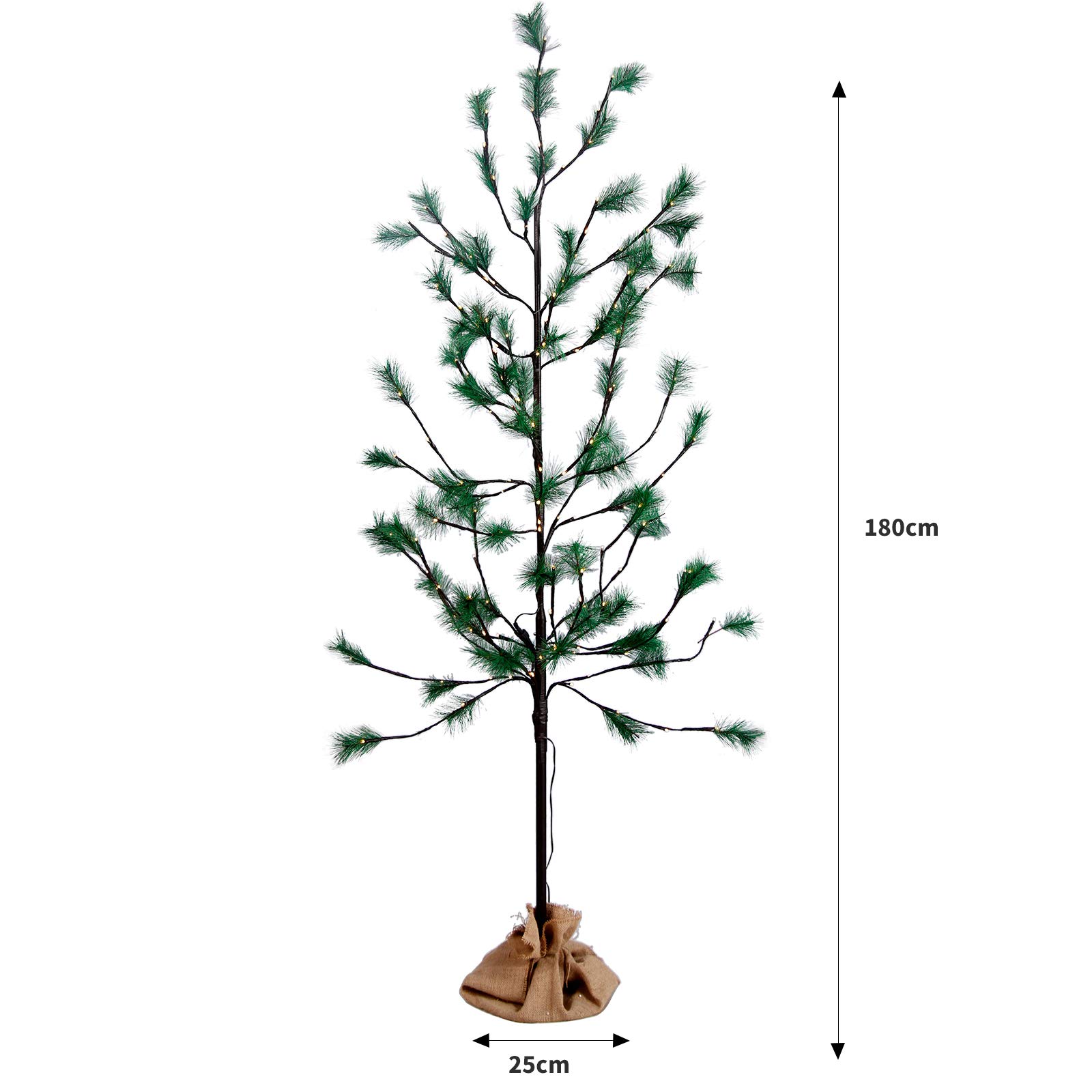 CCLIFE DIY Tools arbre cerisier LED blanc froid 220 cm