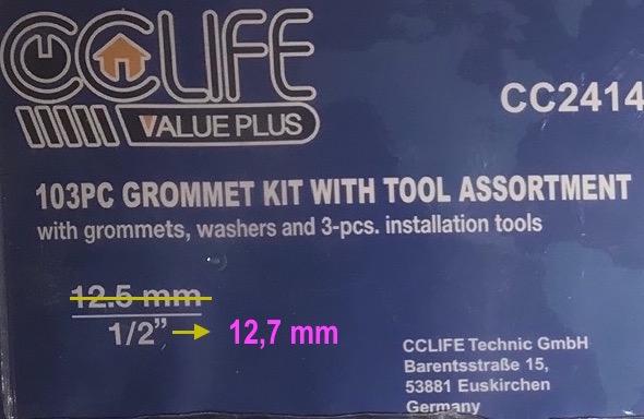 CCLIFE DIY Tools kit oeillets 100 pièces 14 mm cuir et bâche