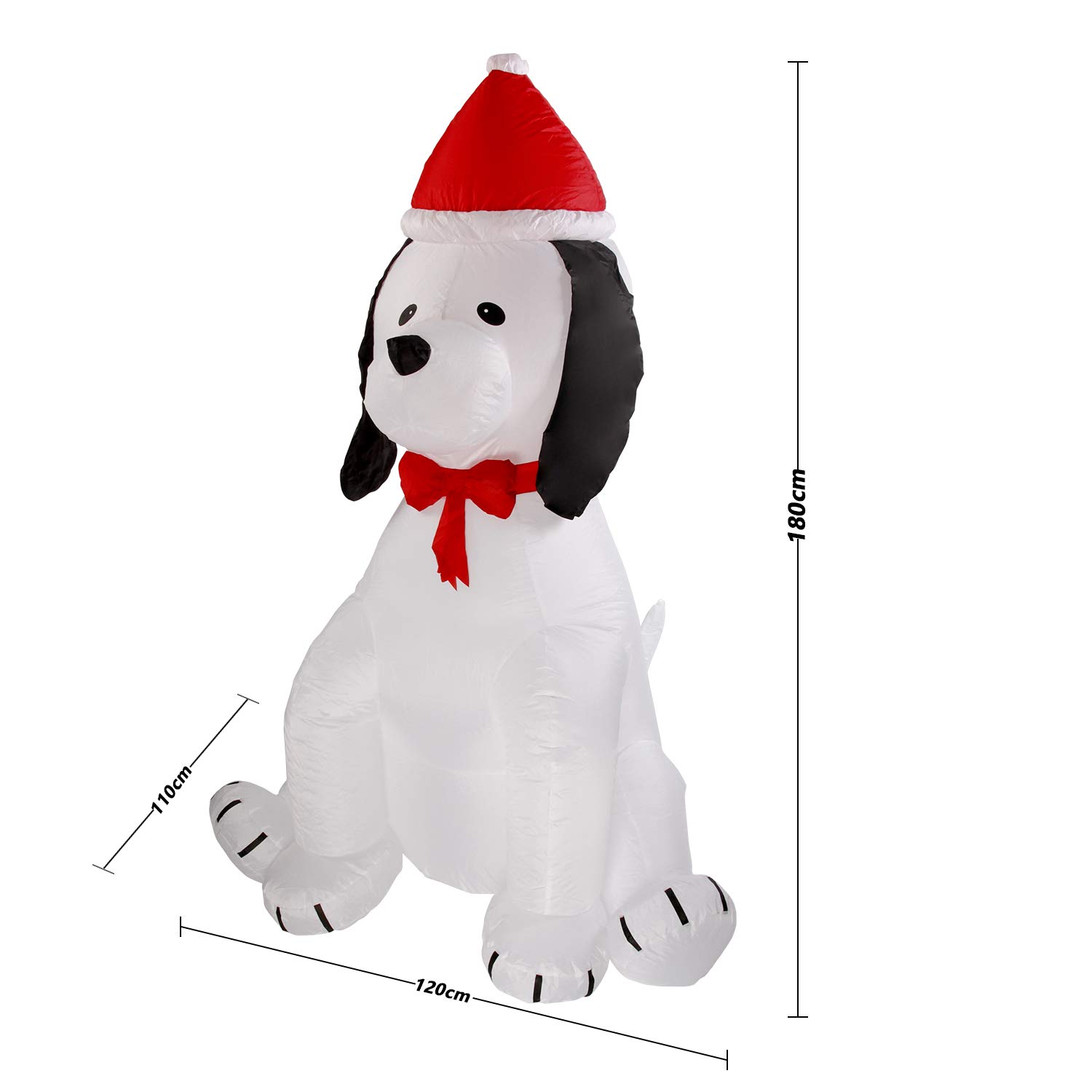 CCLIFE DIY Tools Chien Gonflable Décoration Noël LED 180cm