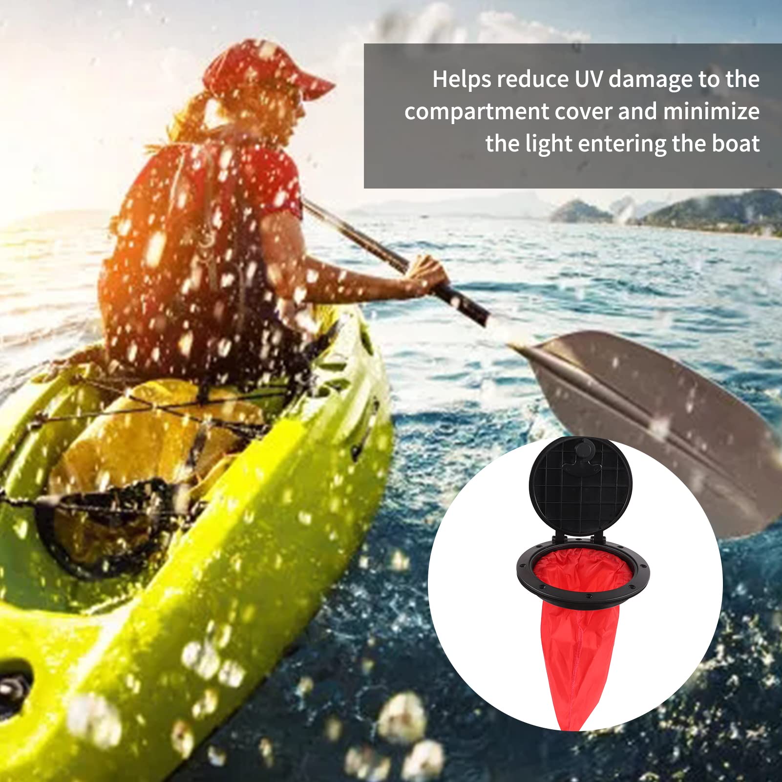 OUKENS trappe d'écoutille marine noire 205 mm bateau kayak