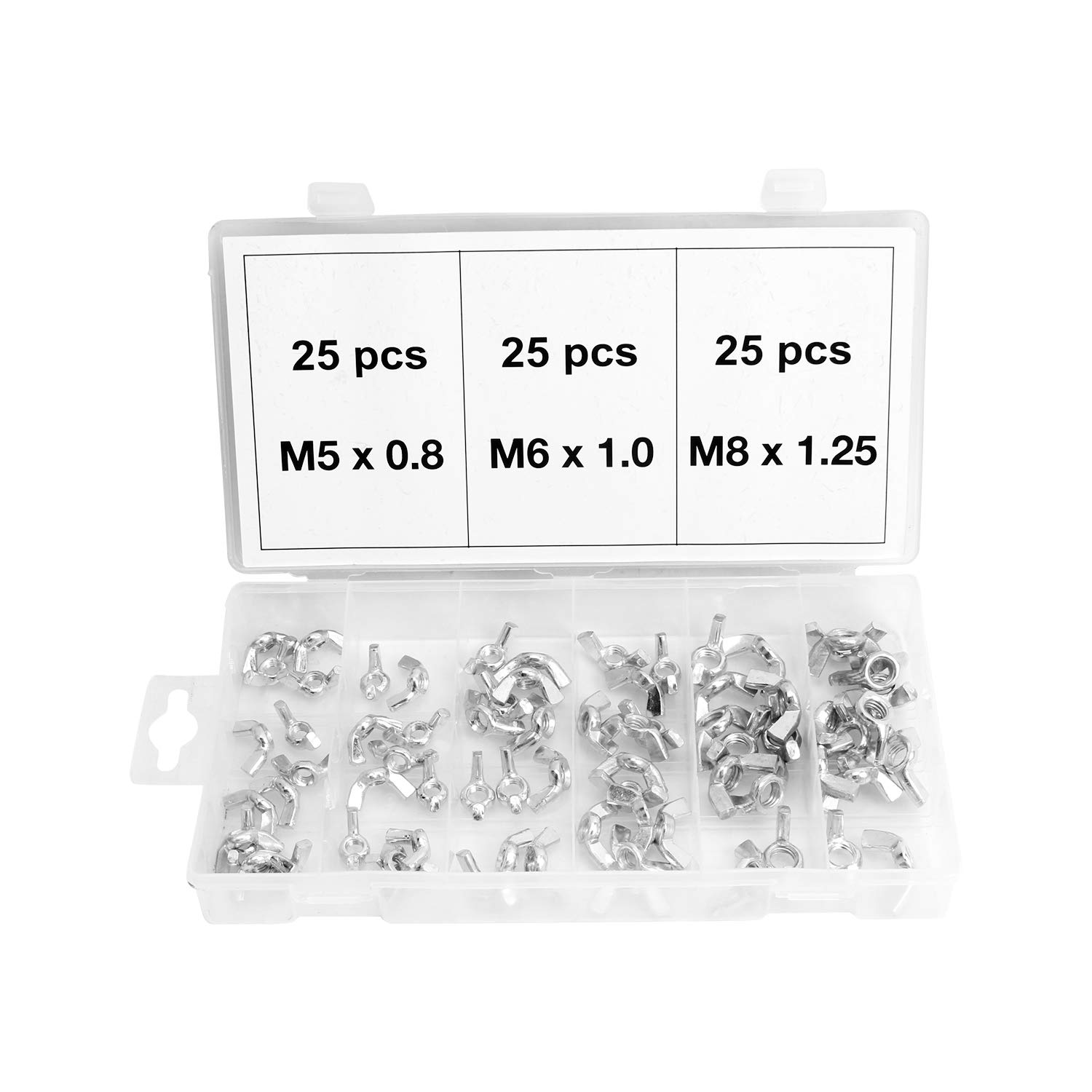 CCLIFE DIY Tools écrou papillon M5 M6 M8 lot 75