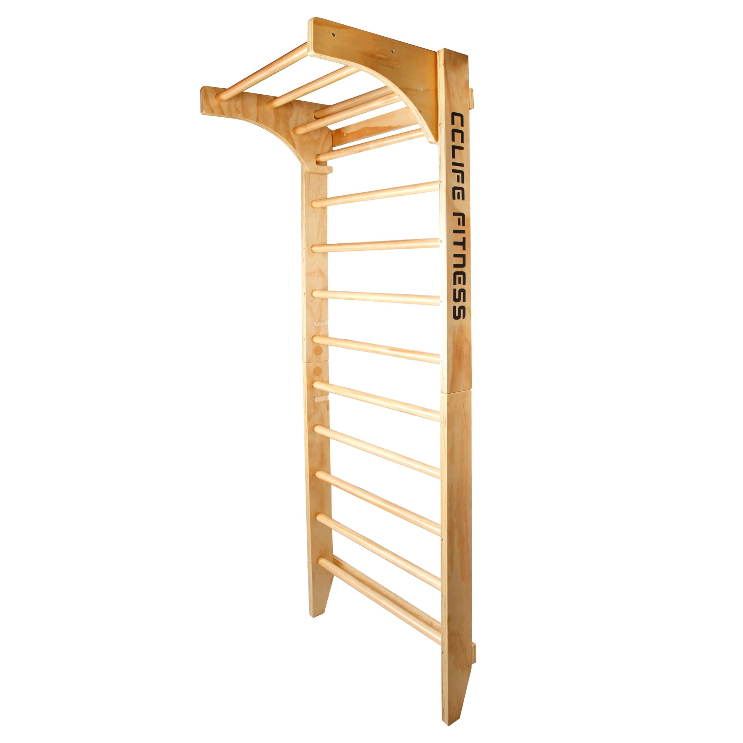 CCLife Sports & Yoga espalier suédois bois 100 kg avec barre traction