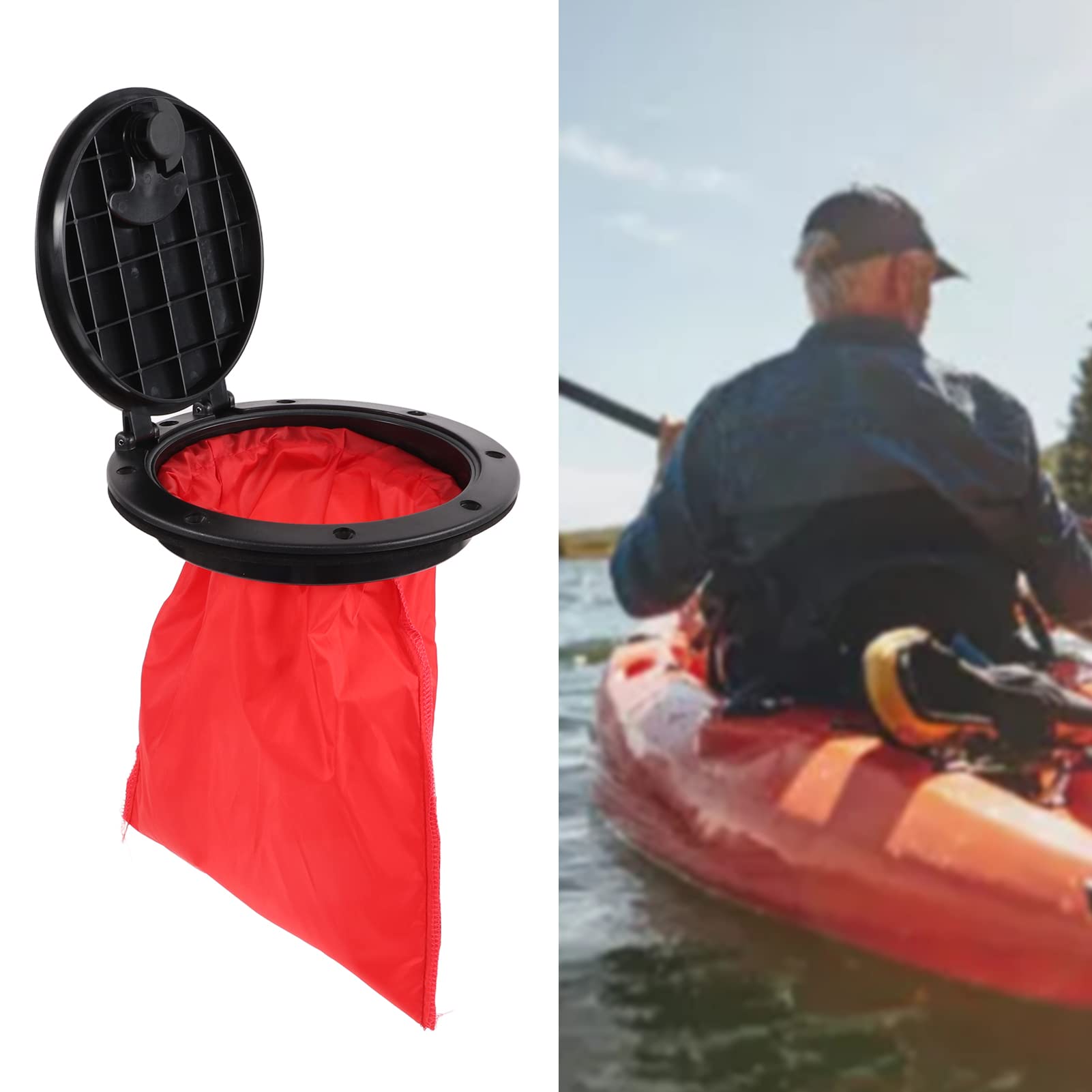 OUKENS trappe d'écoutille marine noire 205 mm bateau kayak