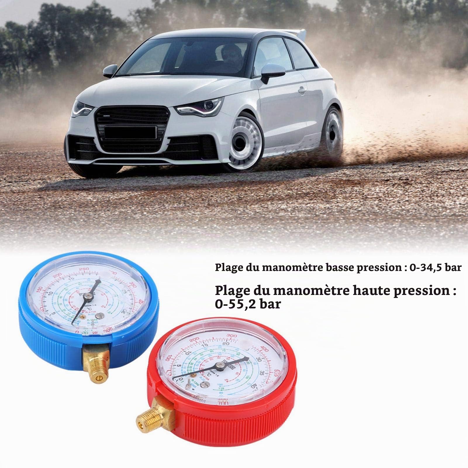 OUKENS Jauge clim auto R410A R134A R22 haute basse pression