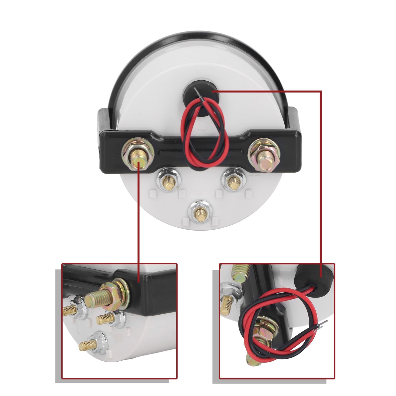 OUKENS Accessoires moto jauge carburant 2 pouces LED