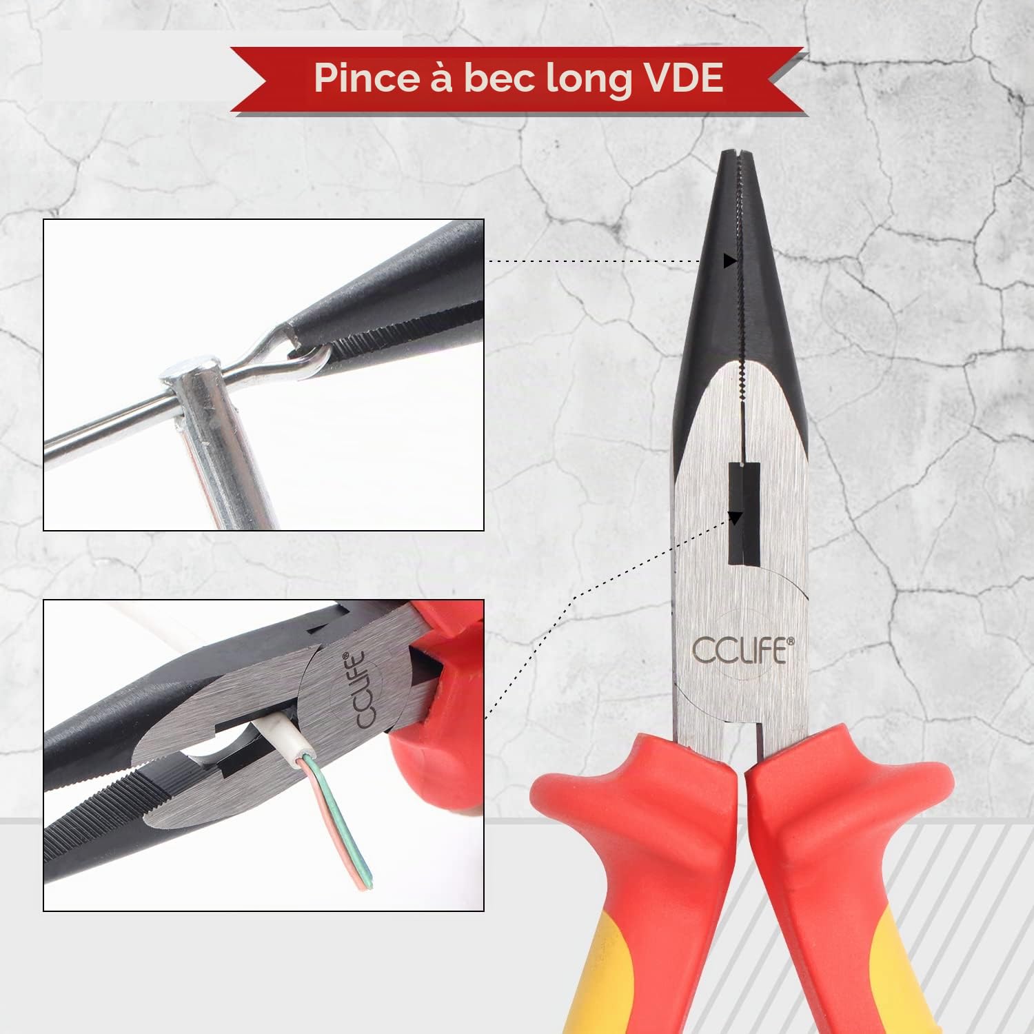 CCLIFE Screwdriver Sets Tournevis VDE 11Pcs 1000V +Pinces