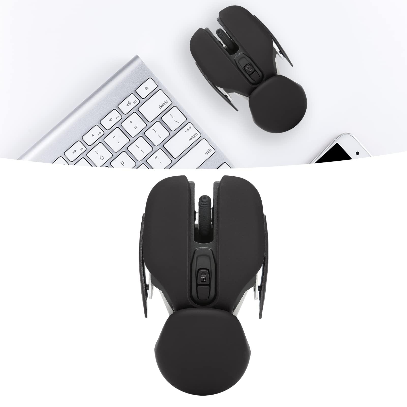 OUKENS Sports souris jeu sans fil noire DPI réglable batterie