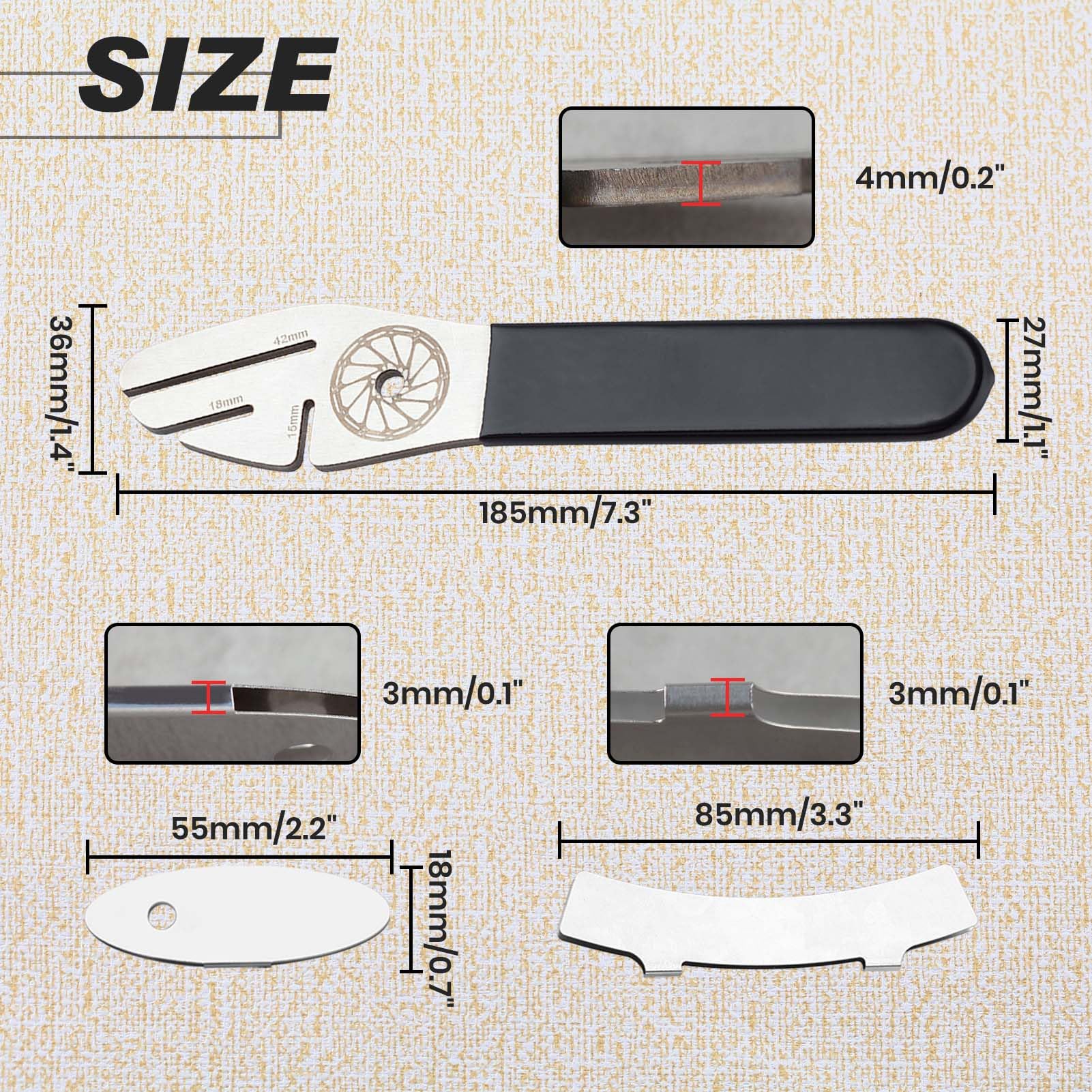 LEONTOOL Outils Automobiles Fourche Alignement Rotor Vélo