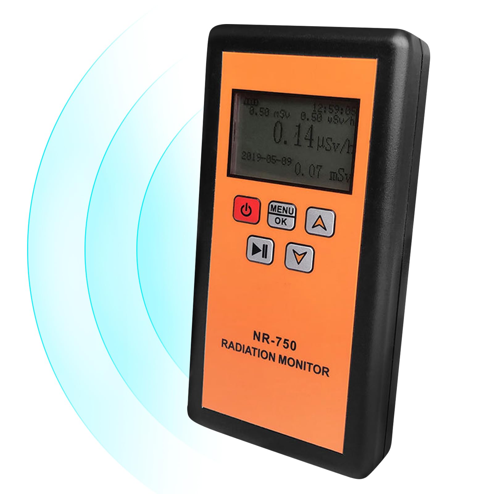 Jadeshay Détecteur radiation NR-750 compteur Geiger orange