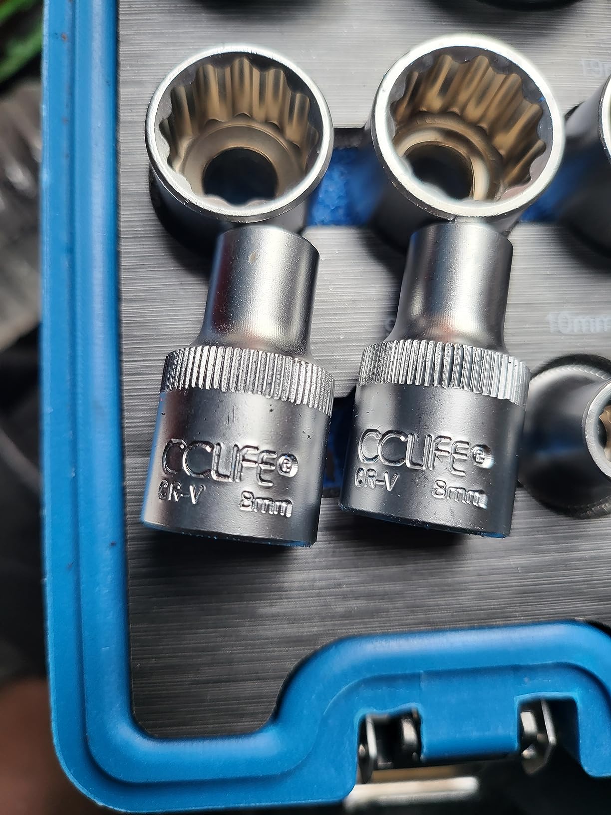CCLIFE Socket and Bit Sets coffret douilles 1/2 21 pcs Cr-V