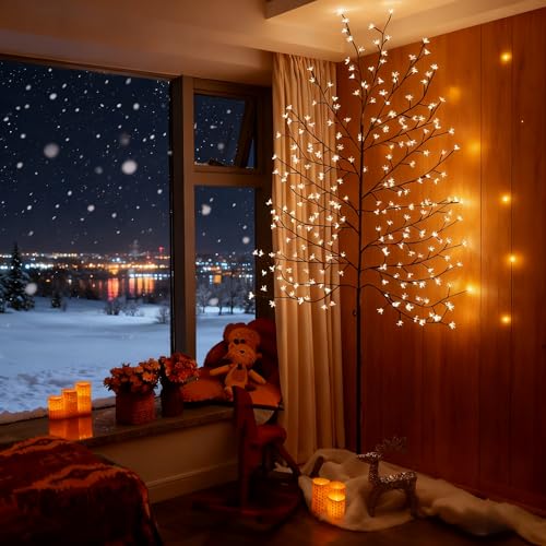 CCLIFE DIY Tools arbre lumineux LED 220cm 240 LED blanc chaud